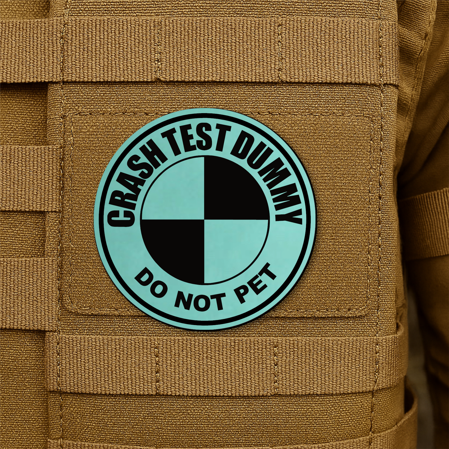 Crash Test Dummy Morale Patch 3" Round Hook & Loop | Made in USA