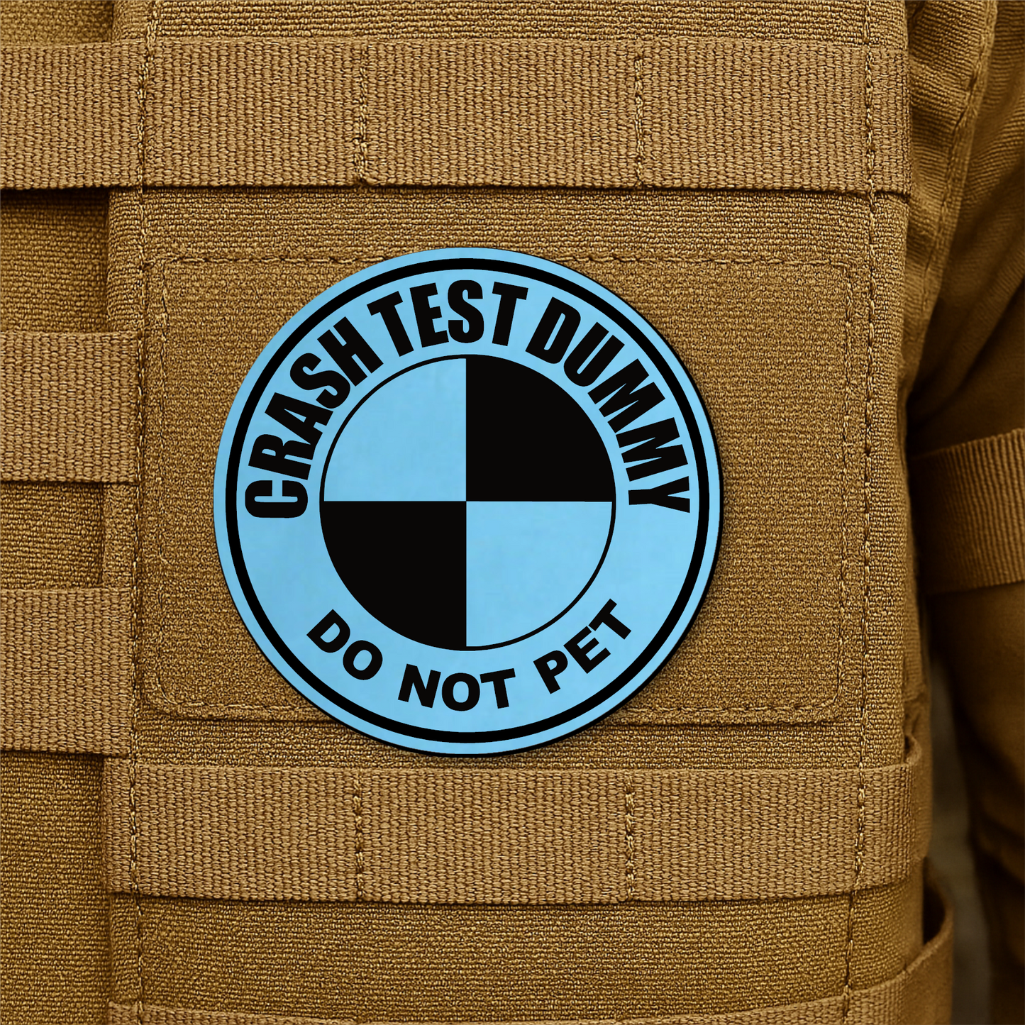 Crash Test Dummy Morale Patch 3" Round Hook & Loop | Made in USA
