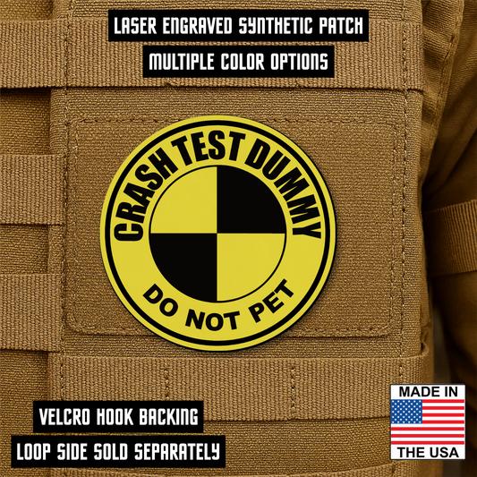 Crash Test Dummy Morale Patch 3" Round Hook & Loop | Made in USA