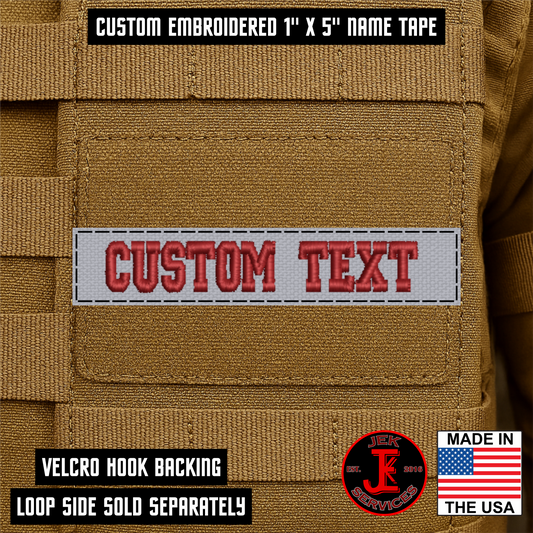 Custom Embroidered Name Tapes | Tactical Velcro Name Gear ID Tag