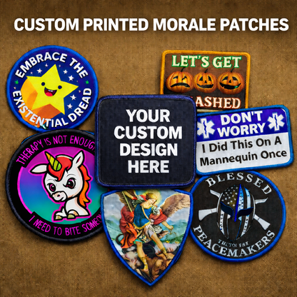 Custom Printed Morale Patch – Personalized Tactical Patch – Custom Size & Border Thread Color | Made in USA