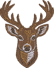 Buck Deer Head Embroidery Design File – Hunting Machine Embroidery Pattern Download