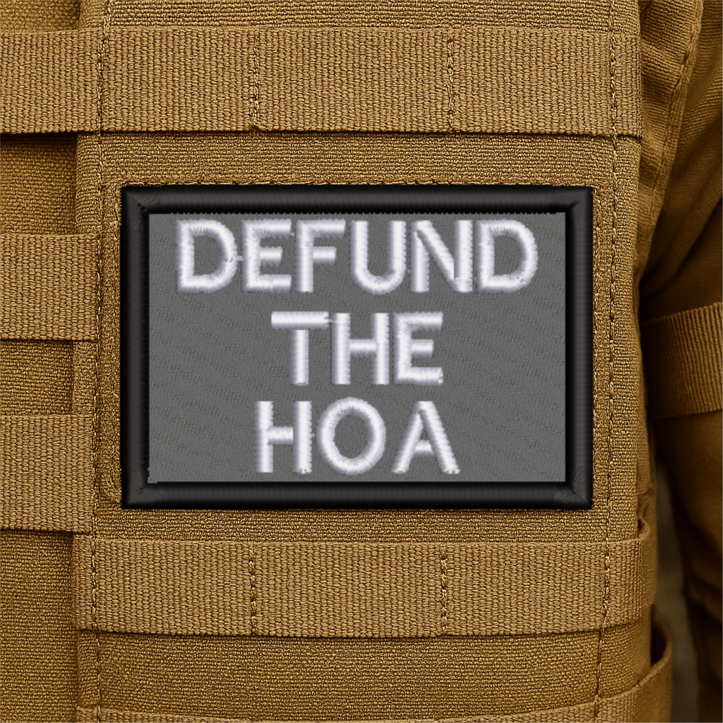 Defund the HOA Funny Embroidered Morale Patch