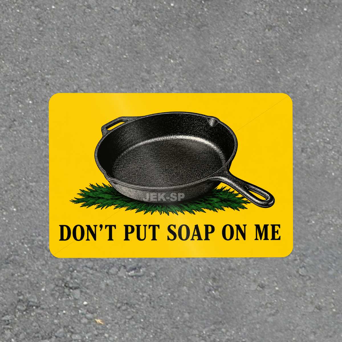Don't Put Soap on Me glossy vinyl laptop sticker