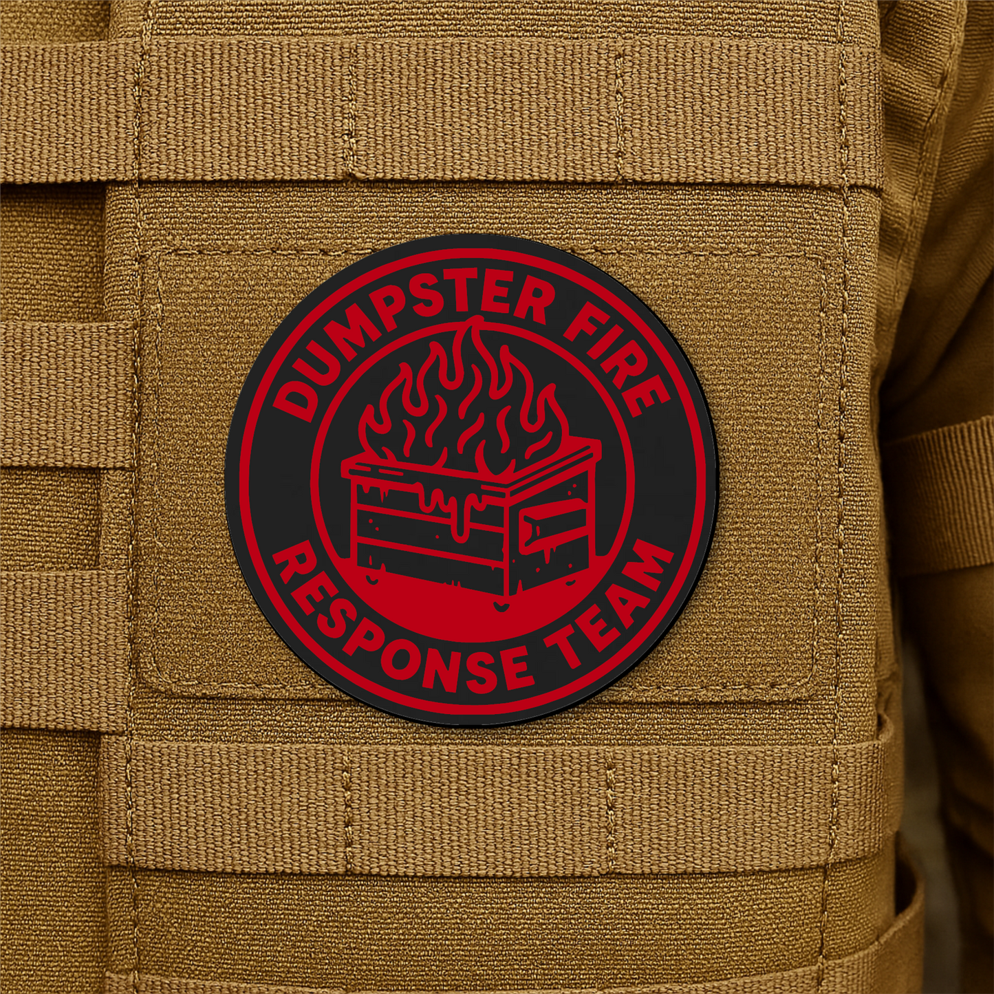 Dumpster Fire Response Team Morale Patch 3" Round Hook & Loop | Made in USA