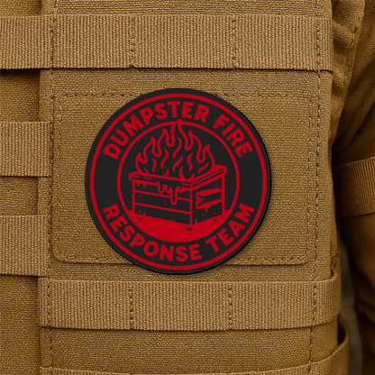 Dumpster Fire Response Team Morale Patch 3" Round Hook & Loop | Made in USA