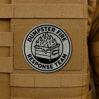 Dumpster Fire Response Team Morale Patch 3" Round Hook & Loop | Made in USA