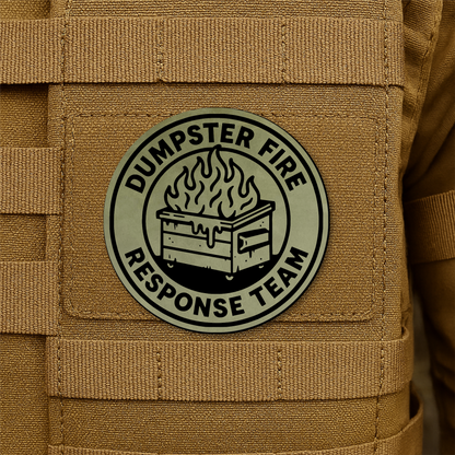 Dumpster Fire Response Team Morale Patch 3" Round Hook & Loop | Made in USA