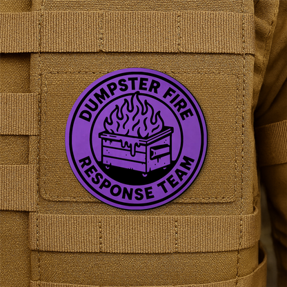 Dumpster Fire Response Team Morale Patch 3" Round Hook & Loop | Made in USA