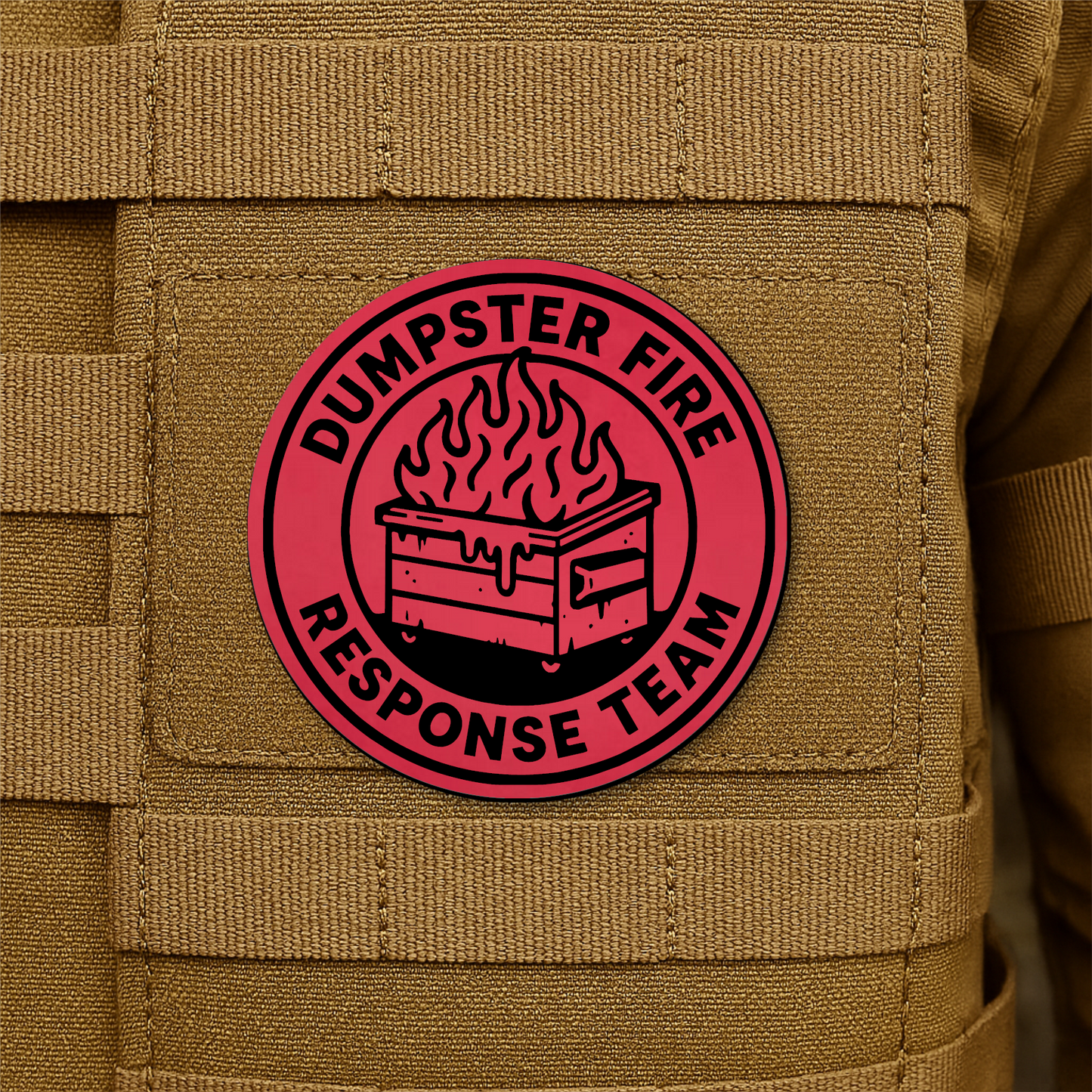 Dumpster Fire Response Team Morale Patch 3" Round Hook & Loop | Made in USA