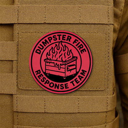 Dumpster Fire Response Team Morale Patch 3" Round Hook & Loop | Made in USA