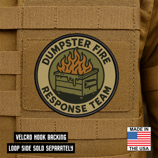 Dumpster Fire Response Team Patch 3" Round Hook & Loop | Made in USA