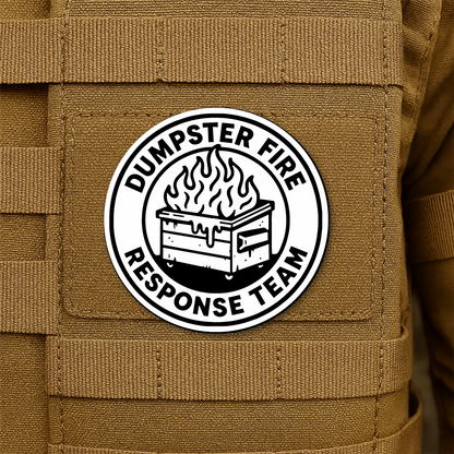 Dumpster Fire Response Team Morale Patch 3" Round Hook & Loop | Made in USA