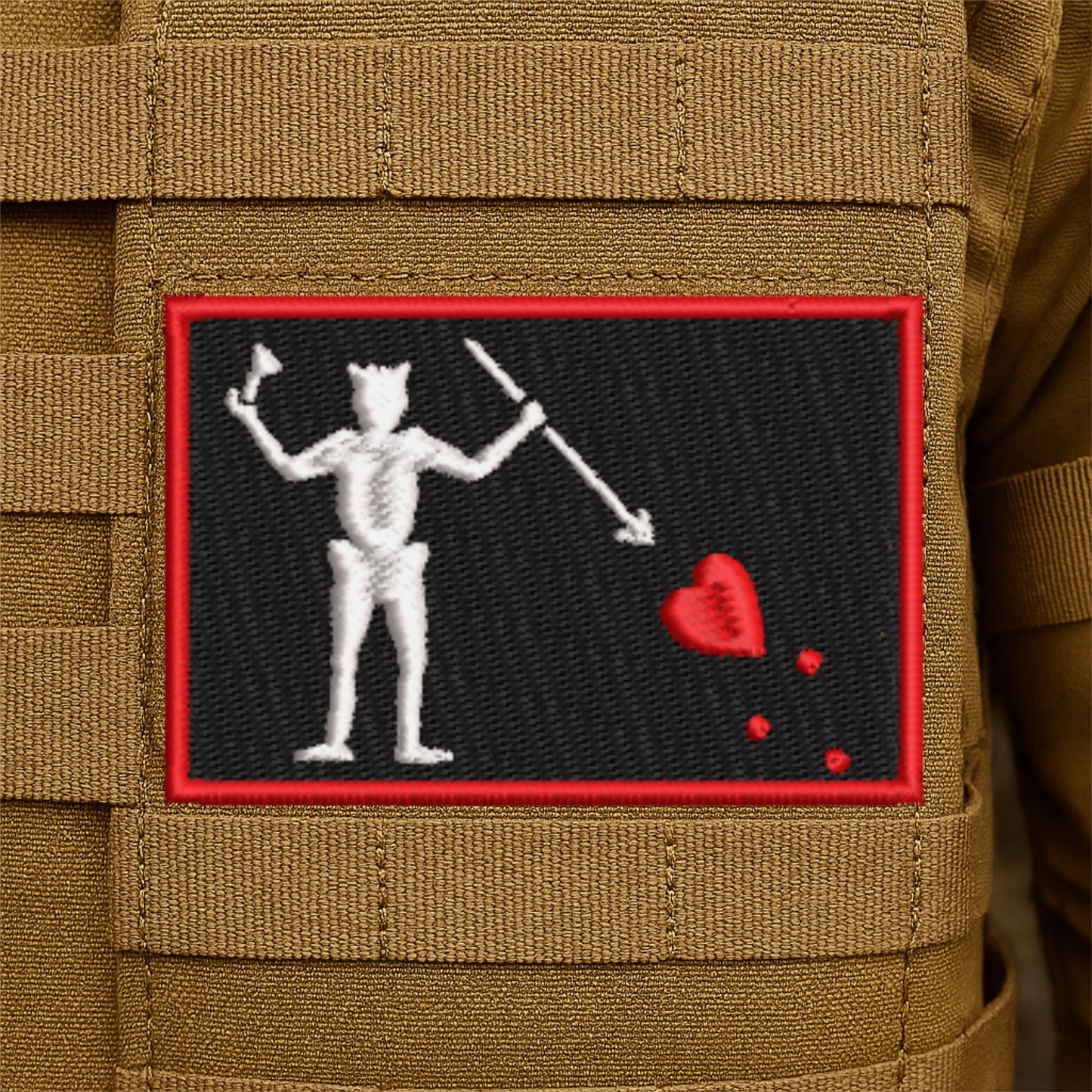 Edward Teach Blackbeard Flag Embroidered Morale Patch