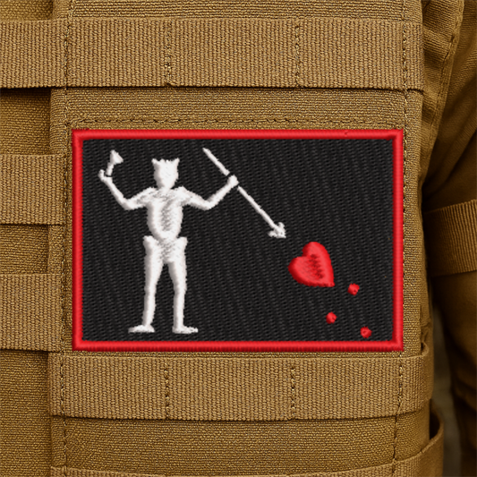 Edward Teach Blackbeard Flag Embroidered Morale Patch