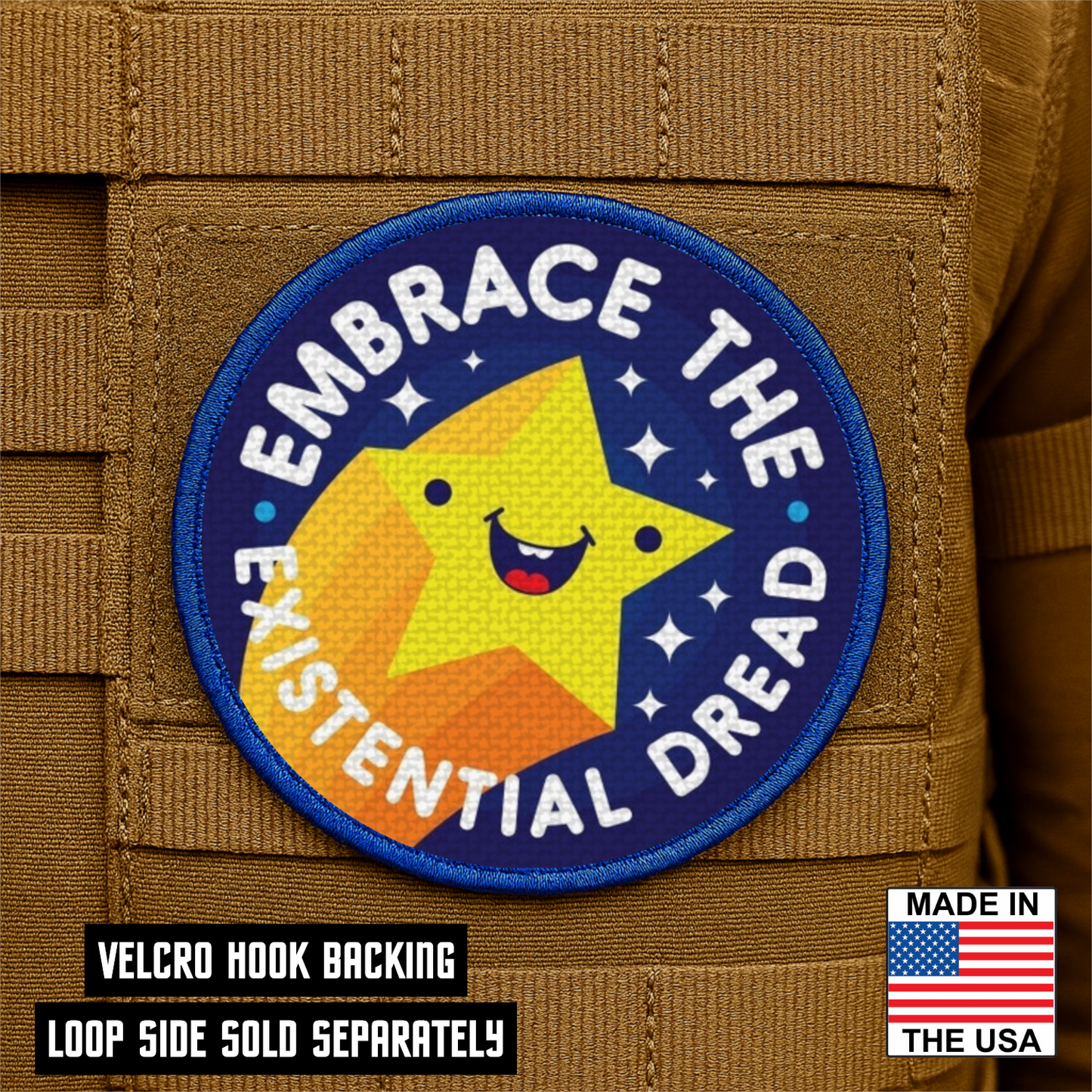 Embrace the Existential Dread Funny Morale Patch 3" Round Hook & Loop | Made in USA