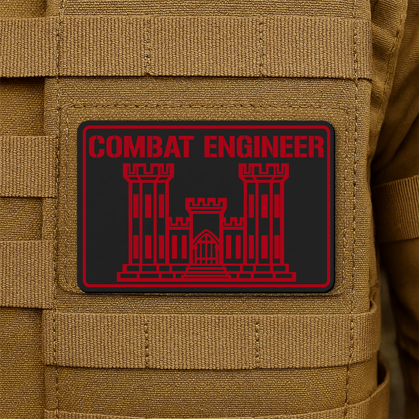 Combat Engineer Morale Patch 2"x3" Hook & Loop | Made in USA