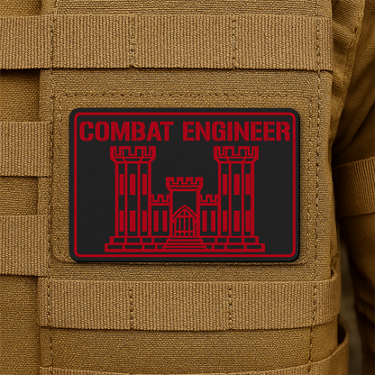 Combat Engineer Morale Patch 2"x3" Hook & Loop | Made in USA