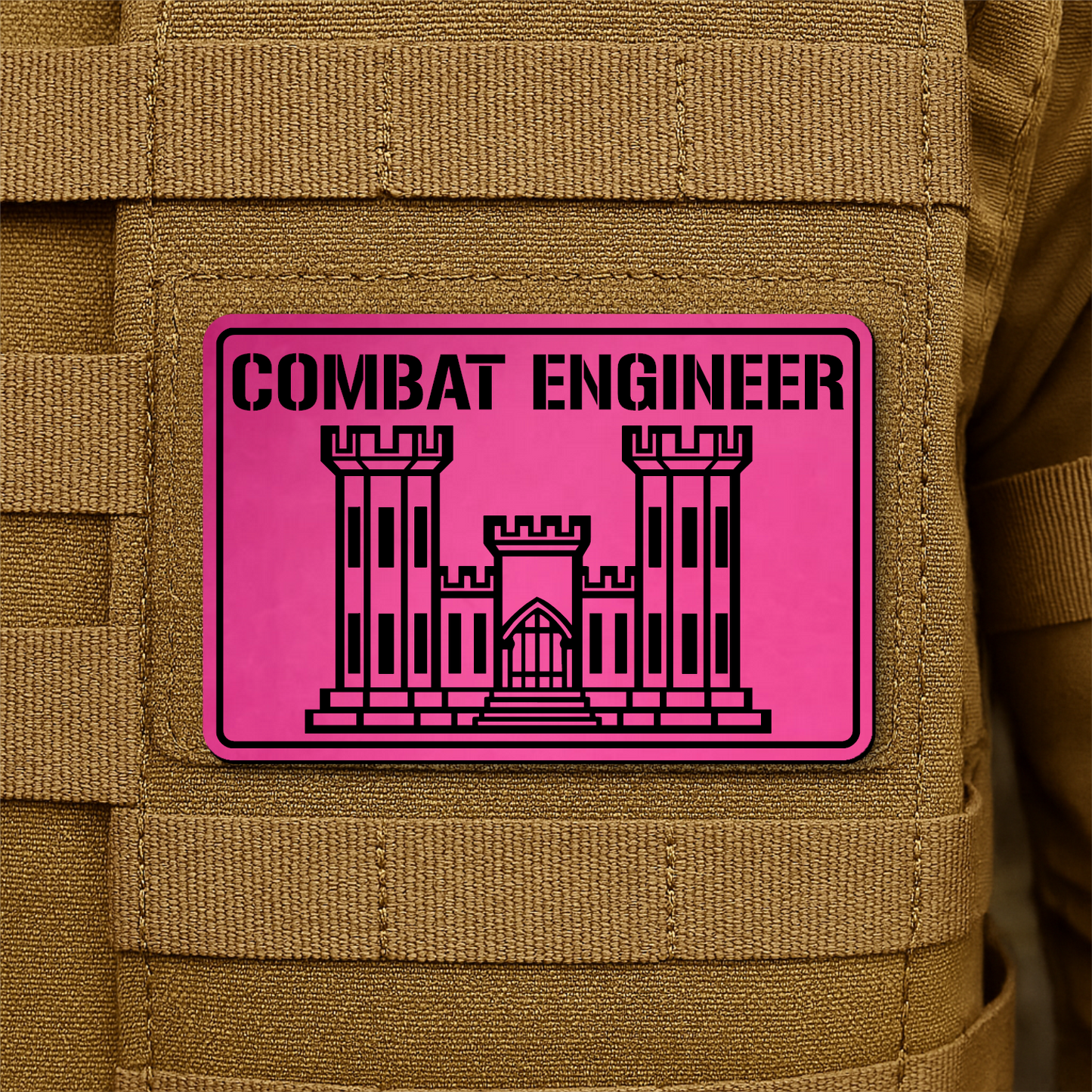 Combat Engineer Morale Patch 2"x3" Hook & Loop | Made in USA