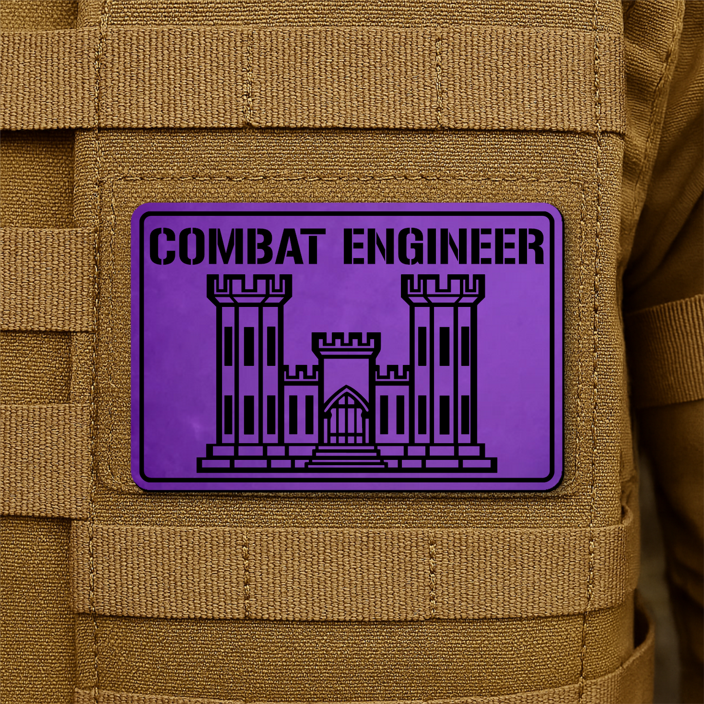 Combat Engineer Morale Patch 2"x3" Hook & Loop | Made in USA