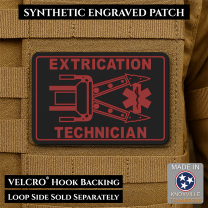 Vehicle Extrication Technician - Jaws of Life Patch - Morale Patch, 2x3" | Made in USA | VELCRO® Brand Hook Backing