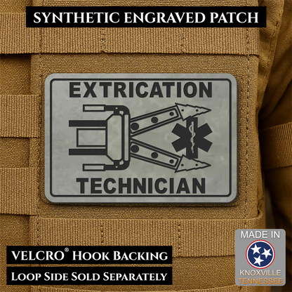 Vehicle Extrication Technician - Jaws of Life Patch - Morale Patch, 2x3" | Made in USA | VELCRO® Brand Hook Backing