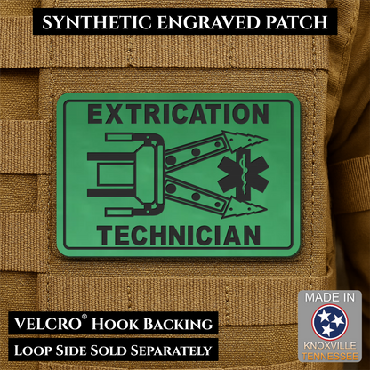 Vehicle Extrication Technician - Jaws of Life Patch - Morale Patch, 2x3" | Made in USA | VELCRO® Brand Hook Backing