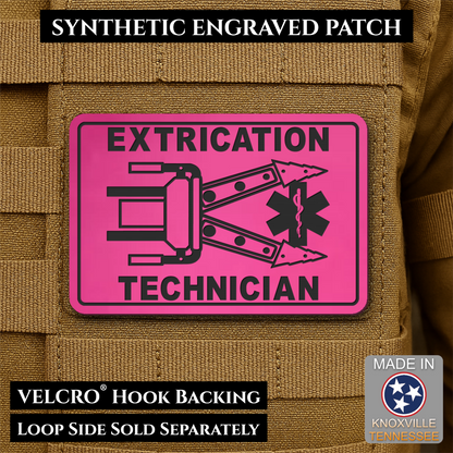 Vehicle Extrication Technician - Jaws of Life Patch - Morale Patch, 2x3" | Made in USA | VELCRO® Brand Hook Backing