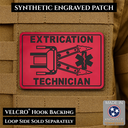 Vehicle Extrication Technician - Jaws of Life Patch - Morale Patch, 2x3" | Made in USA | VELCRO® Brand Hook Backing