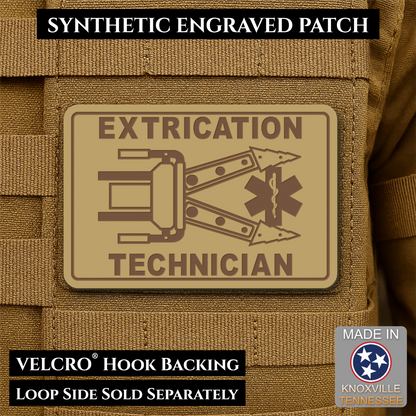 Vehicle Extrication Technician - Jaws of Life Patch - Morale Patch, 2x3" | Made in USA | VELCRO® Brand Hook Backing