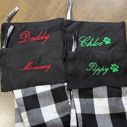 Custom Embroidered Christmas Stocking – Fast Shipping for Last-Minute Gifts & Decorations