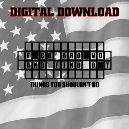 FAFO Wheel of Fortune Themed Engraving Digital File Download