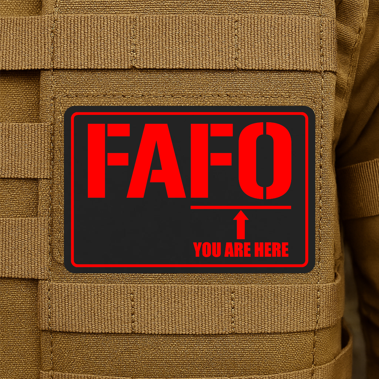 FAFO Engraved Morale Patch – 2" x 3” Hook & Loop Tactical Patch | Made in USA