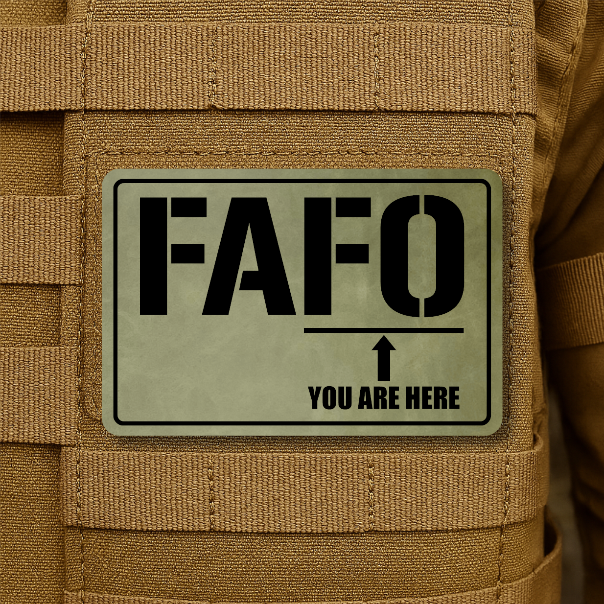 FAFO Engraved Morale Patch – 2" x 3” Hook & Loop Tactical Patch | Made in USA
