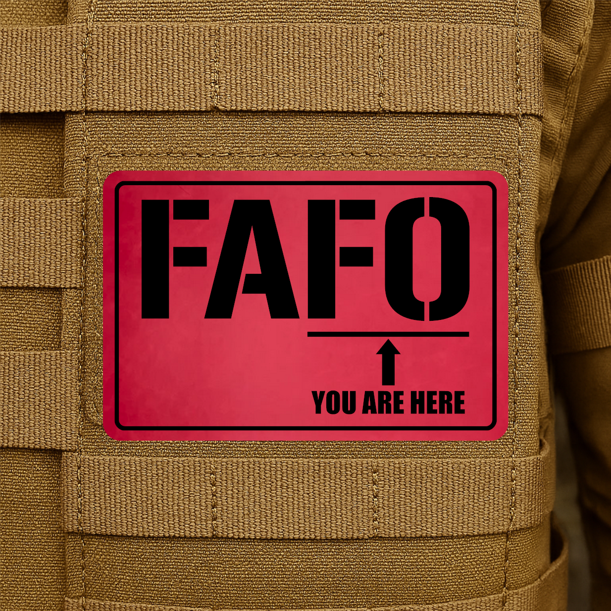 FAFO Engraved Morale Patch – 2" x 3” Hook & Loop Tactical Patch | Made in USA