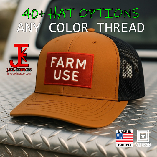 Farm Use Only Embroidered Snapback & Flexfit Caps