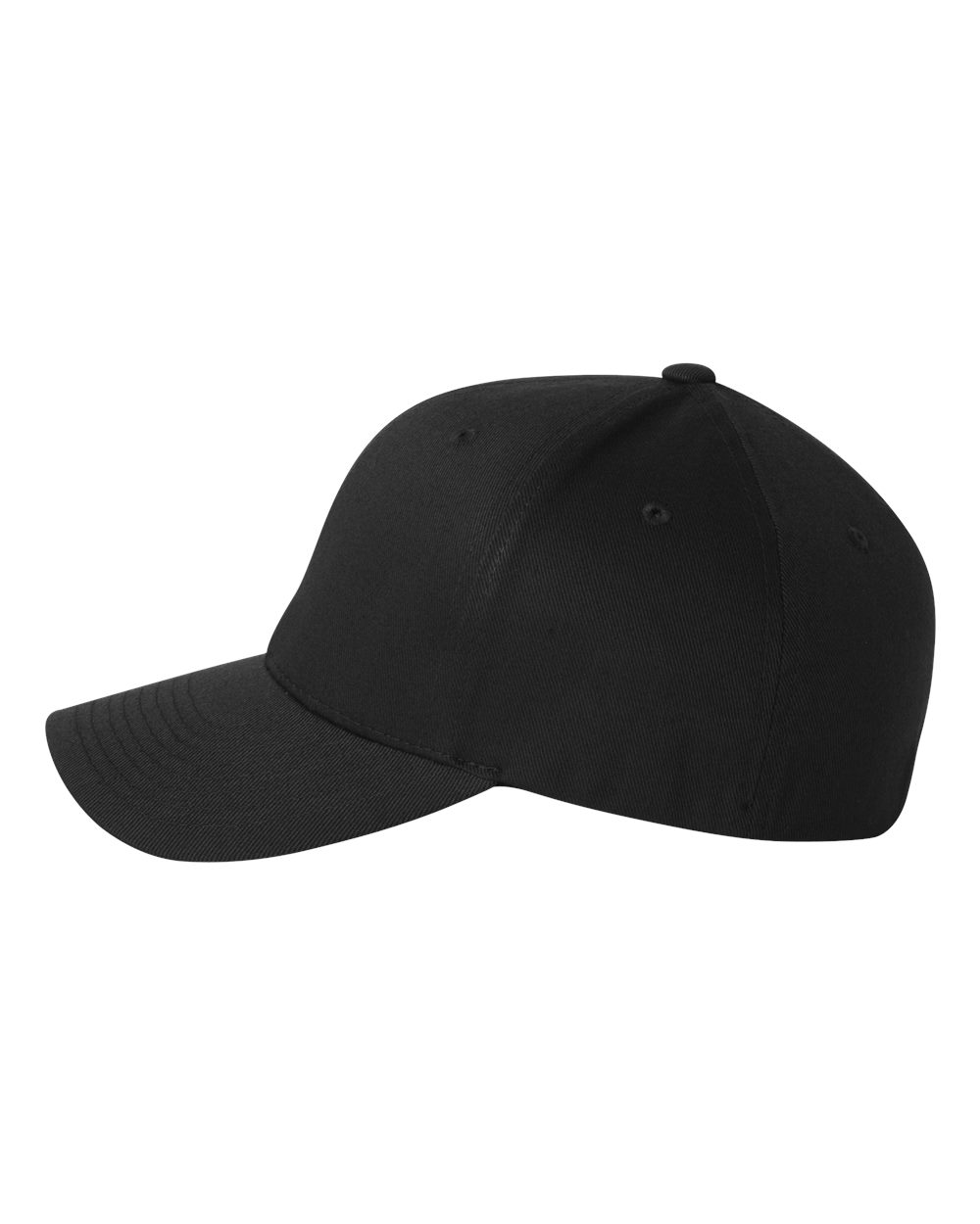 Black baseball cap on a white background