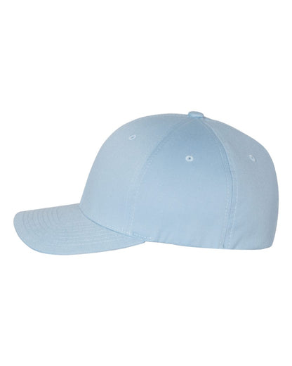 Light blue baseball cap on a white background