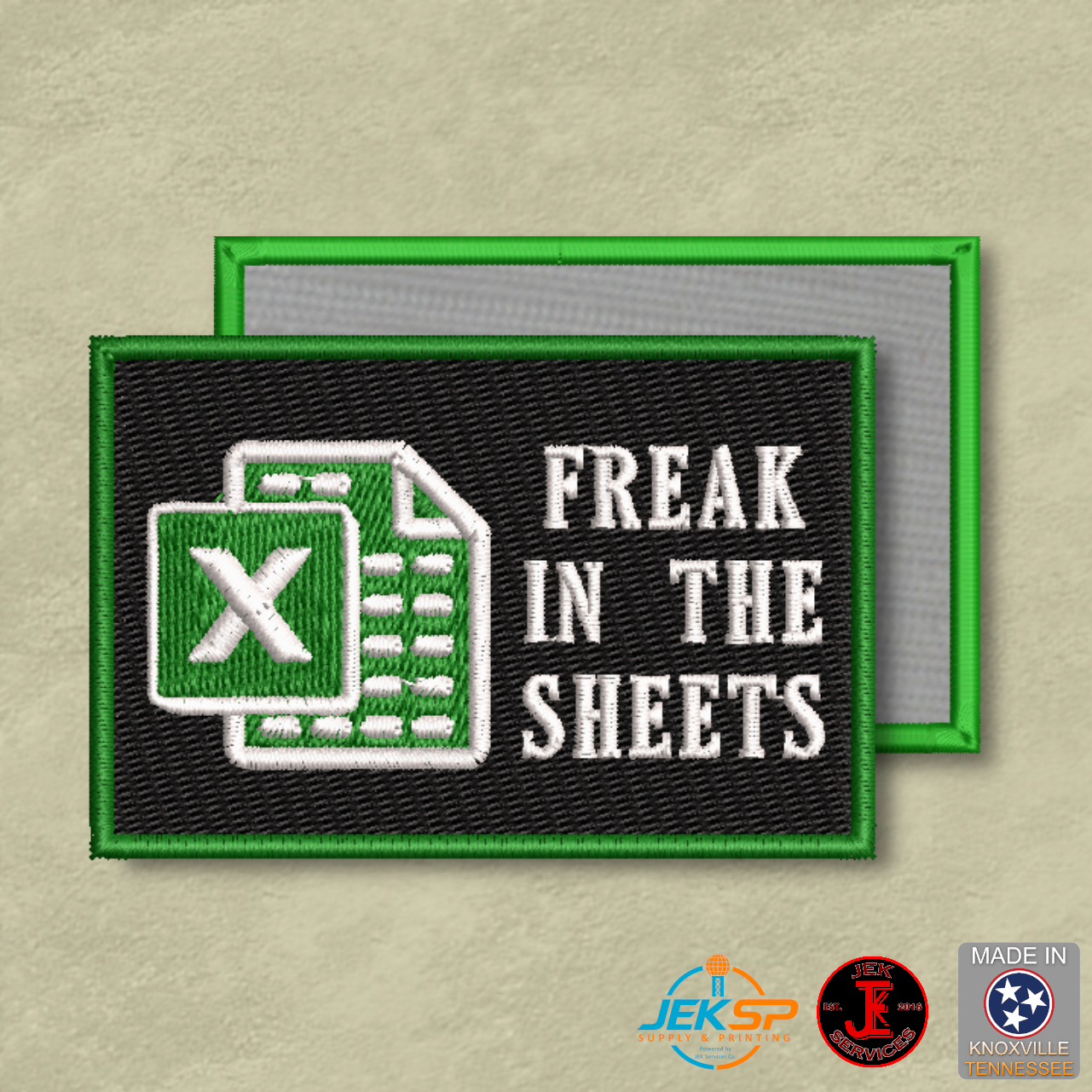 Freak In The Sheets Funny CPA Morale Patch | Made in USA | VELCRO® Brand Hook Backing