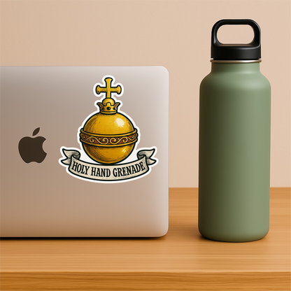 Holy Hand Grenade Sticker – Funny Vinyl Decal, Waterproof