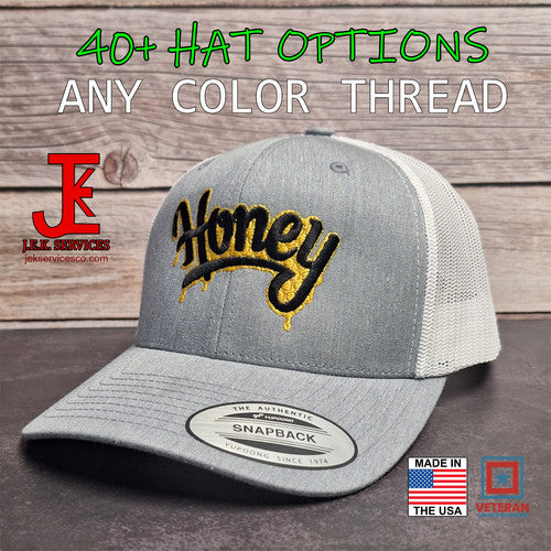 Honey Embroidered Snapback & Flexfit Caps