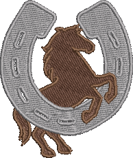 Western Horseshoe Horse Embroidery Design File – Rustic Equestrian Machine Embroidery Pattern Download