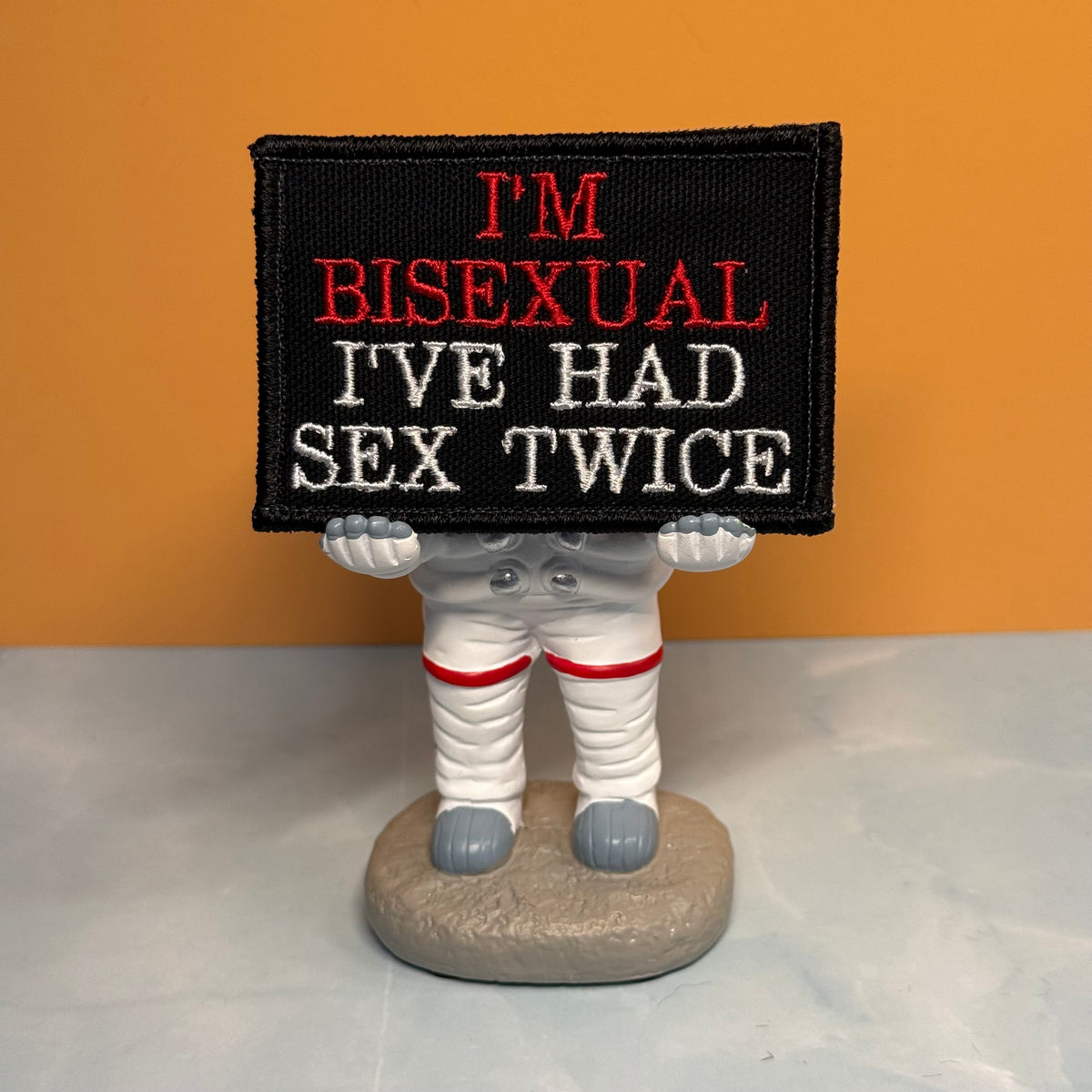 I'm Bisexual - I've Had Sex Twice Funny Embroidered Morale Patch, 2x3" | VELCRO® Brand Hook Backing