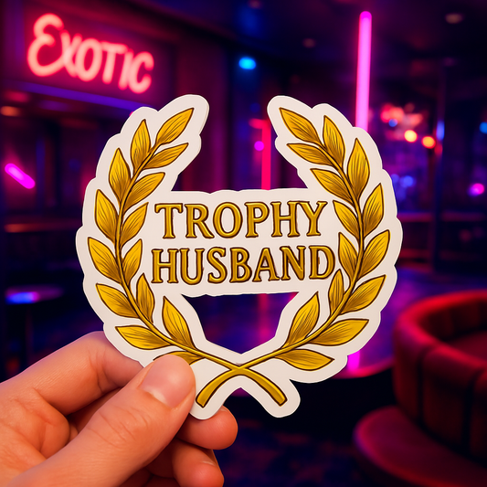 Trophy Husband Vinyl Sticker