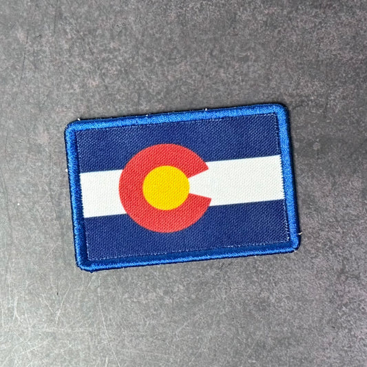 Colorado State Flag Patch | Made in USA | VELCRO® Brand Hook Backing