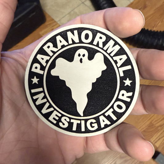 Paranormal Investigator Funny Morale Patch, 3" Round | Made in USA | VELCRO® Brand Hook Backing