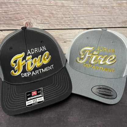 Custom 3D Puff Fire Department Hats – Personalized Firefighter Caps with Embroidered Department Name