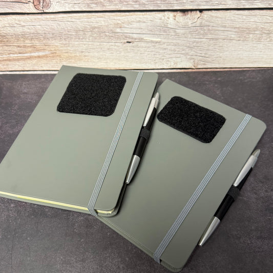 Morale Patch A5 Note Book with 2x3" or 3x3" Loop Side Front Panel Customizable Log or Range Book