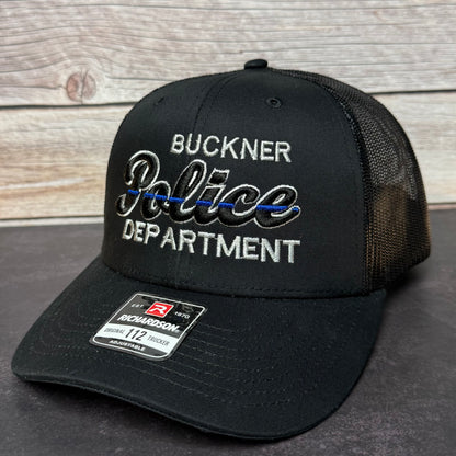 Custom 3D Puff Police Department Hats – Personalized Thin Blue Line Caps with Embroidered Department Name