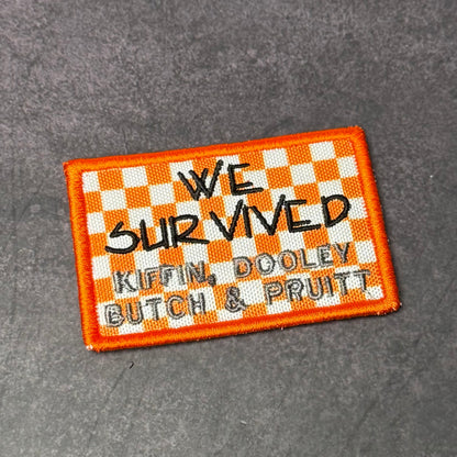 We Survived, Tennessee Football Funny Morale Patch, 2x3" | Made in USA | VELCRO® Brand Hook Backing